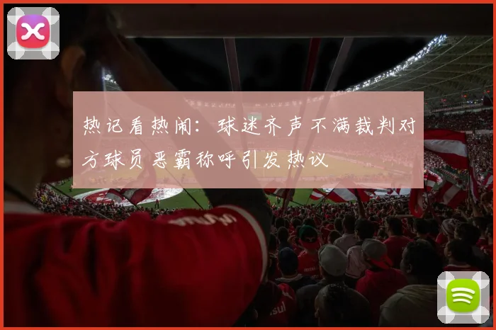 热记看热闹：球迷齐声不满裁判对方球员恶霸称呼引发热议